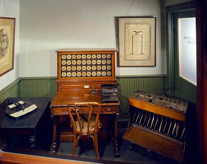 Hollerith 打孔卡統計機(1880 年代)