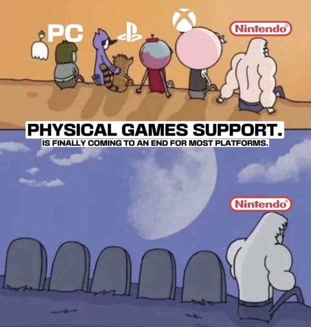 r/nintendogrifting - PC Nintendo PHYSICAL GAMES SUPPORT: IS FINALLY COMING TO AN END For MOST PLATFORMS: Nintendo