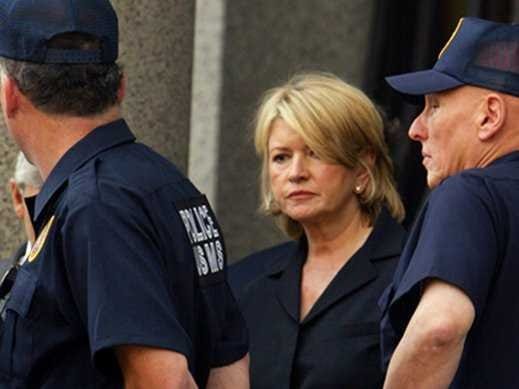 Martha Stewart arrested after lying to FBI.
