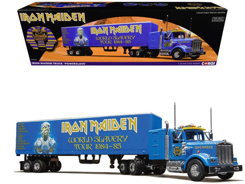 Iron Maiden "Powerslave" Transport Truck Blue "World Slavery Tour 1984-85" 1/50 Diecast Model by Corgi Iron Maiden "Powerslave" Transport Truck Blue "World Slavery Tour 1984-85" 1/50 Diecast Model by Corgi