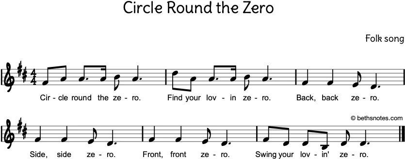 Circle Round the Zero Beth's Notes Songs + Resources