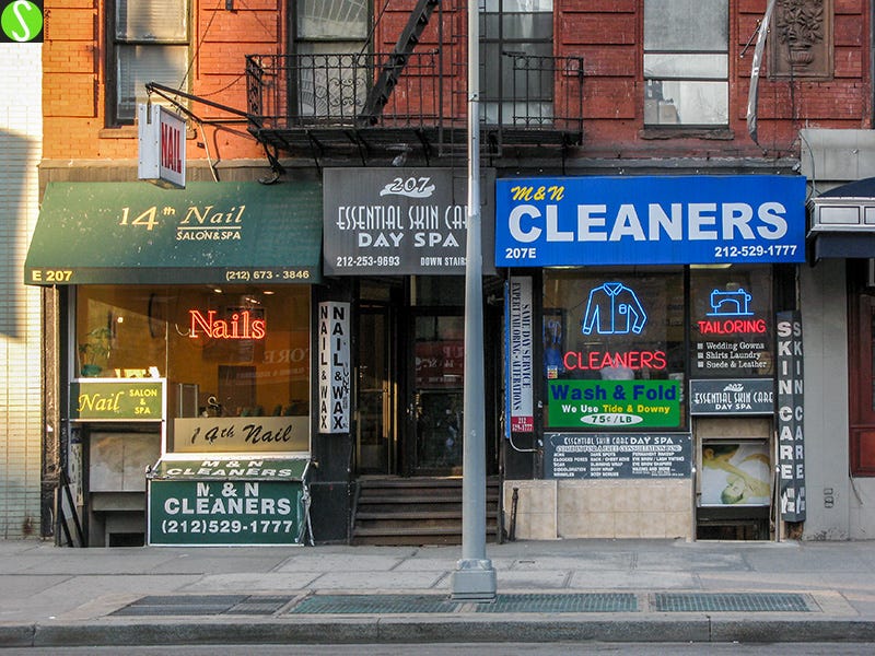 2010 photo by Steve Butcher of services available on 14th St NY