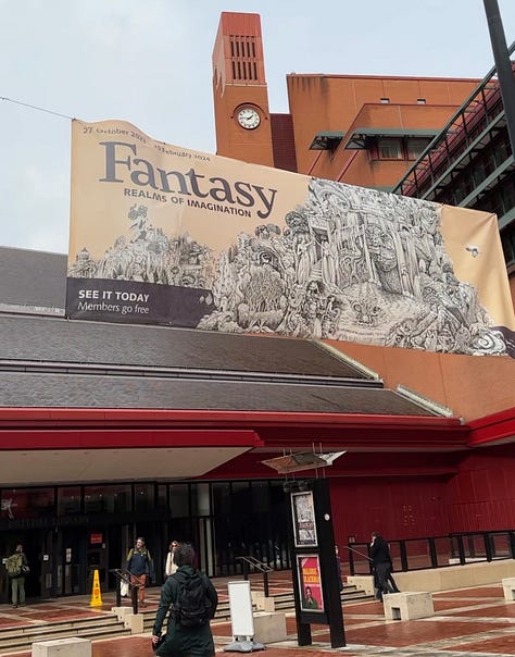 British Library current exhibition “Fantasy: Realms of Imagination”
