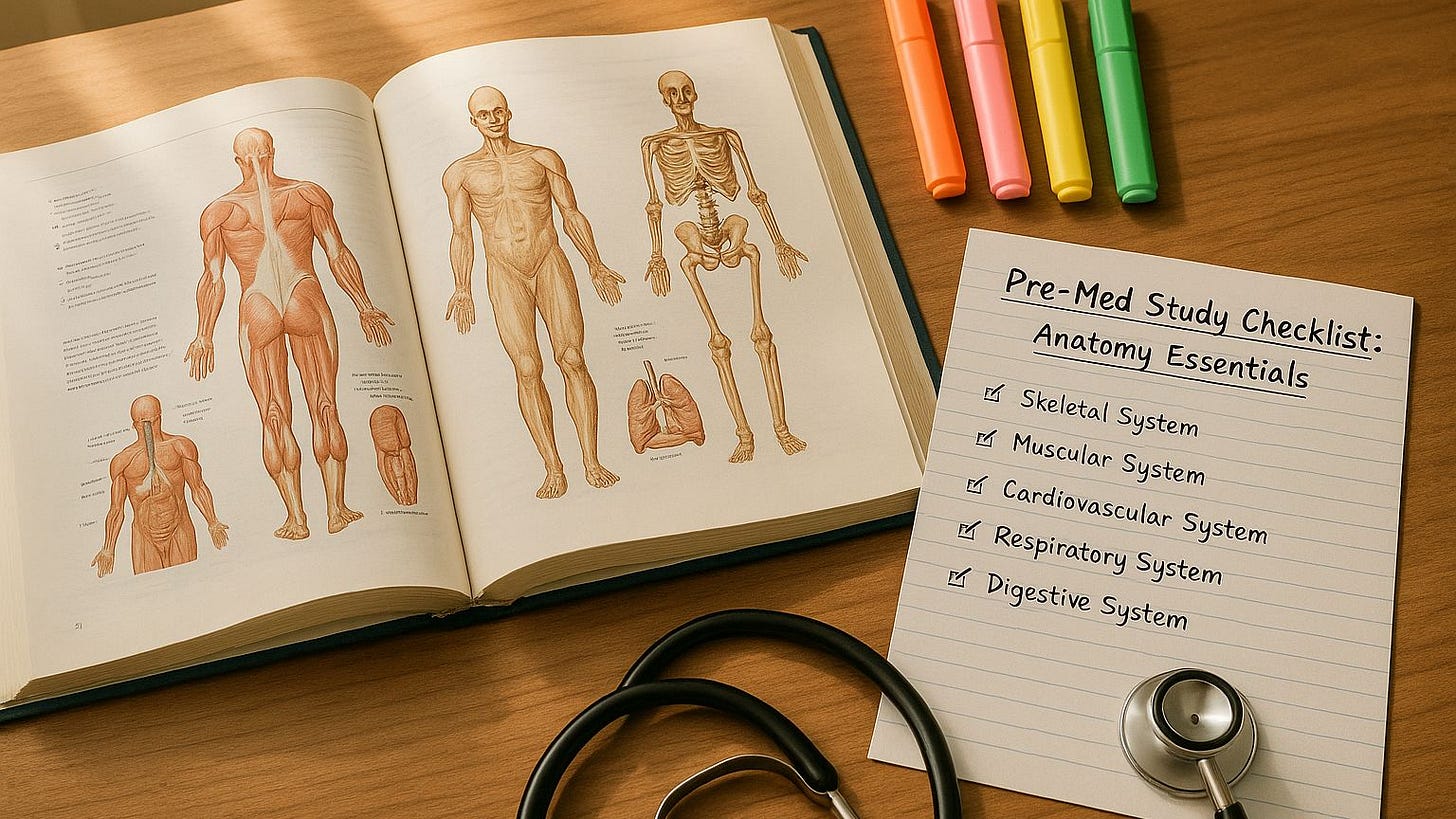 Pre-Med Study Checklist: Anatomy Essentials