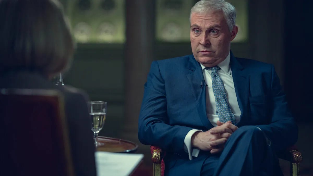 Rufus Sewell stars as Prince Andrew in Scoop
