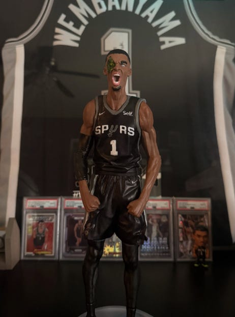 LOOK: San Antonio figure creator reveals new Spurs' Wembanyama