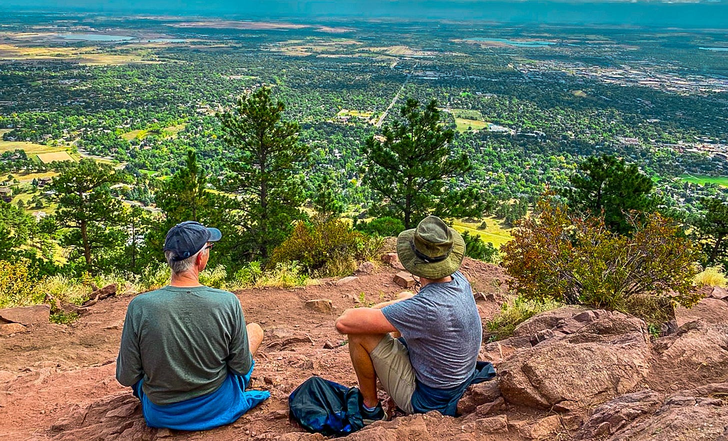 Michael and me looking out at a wide view