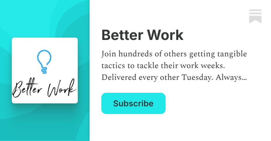 Better Work | Jason Silver | Substack