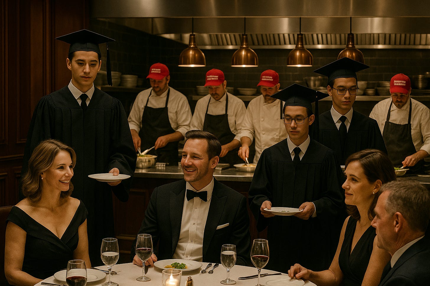 A group of people in graduation gowns and caps

AI-generated content may be incorrect.