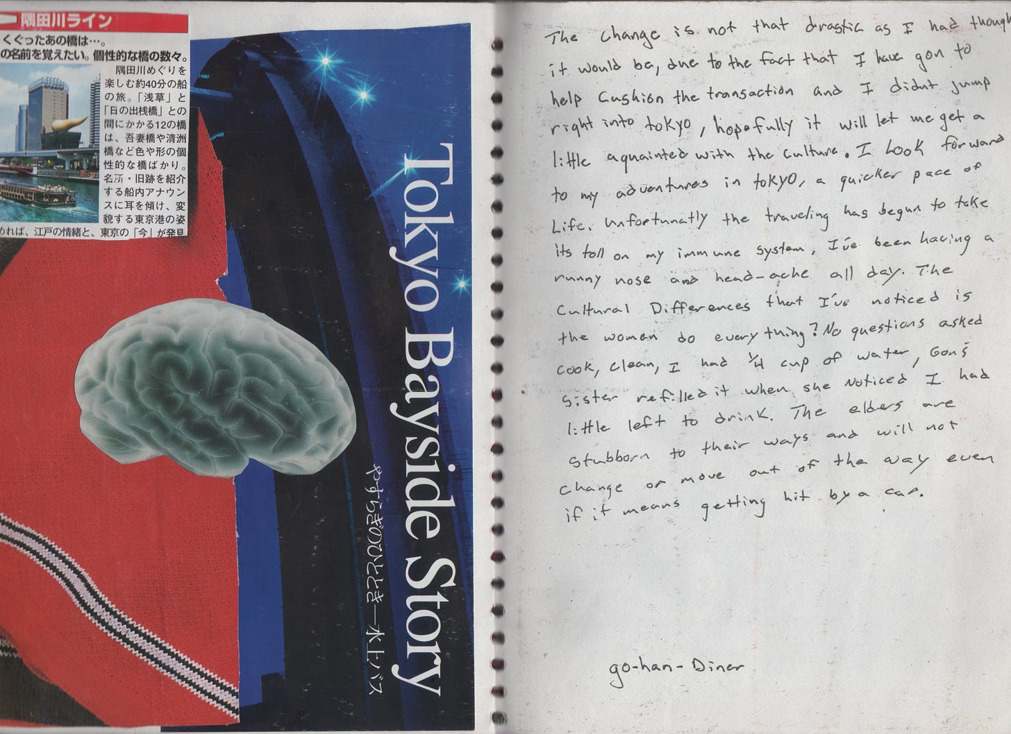 Journal, zine, collage, Japan, Soba Fields, 90's, Travel, adventure