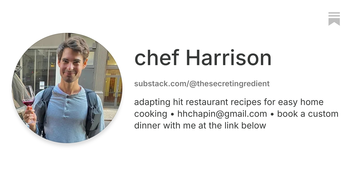 chef Harrison | Substack