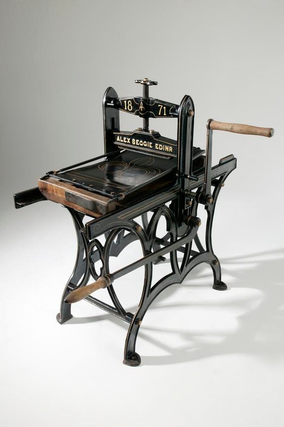 lithographic hand press lithographic hand press