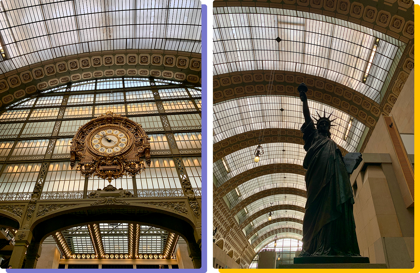 Photos of the interior of the Musée d'Orsay
