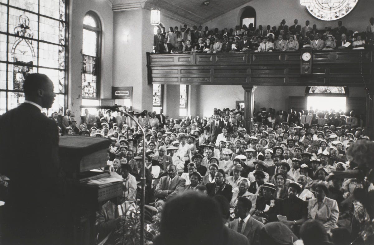 Dr. Martin Luther King Jr. Addressing a Mass Meeting at First Baptist Church, Montgomery, Alabama - High Museum of Art Dr. Martin Luther King Jr. Addressing a Mass Meeting at First Baptist Church, Montgomery, Alabama - High Museum of Art