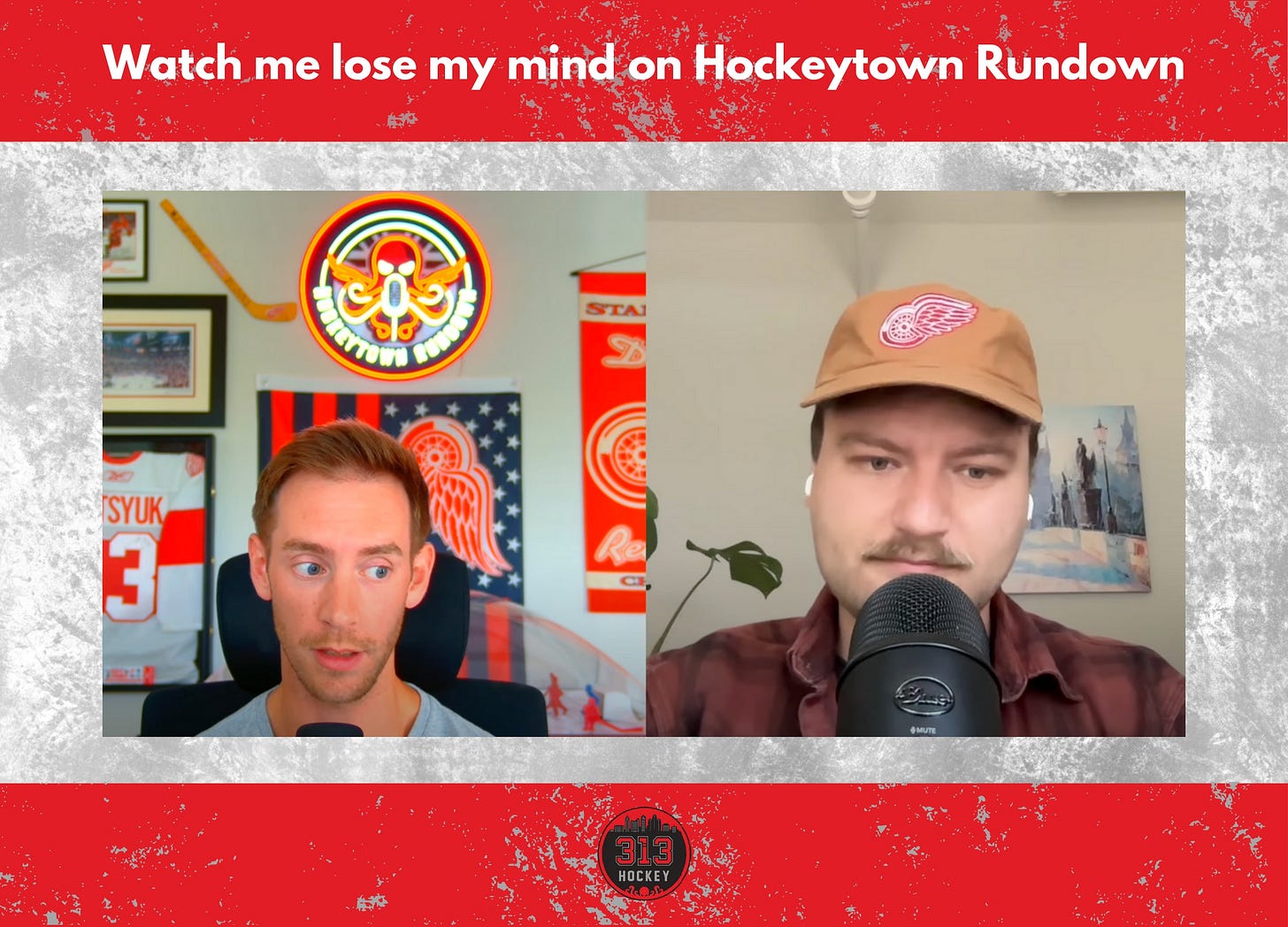 Jake making a serious face yet again on his appearance on hockeytown rundown Jake making a serious face yet again on his appearance on hockeytown rundown