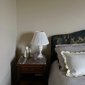 All the details of our freshly-painted bedroom 