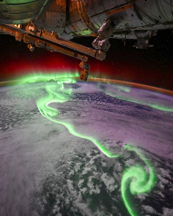 Space station crew left 'in awe' by aurora