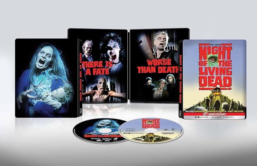Amazon.com: Night of the Living Dead (1990) (4K Ultra HD + Blu-ray +  Digital SteelBook) [4K UHD] : Tony Todd, Patricia Tallman, William Butler,  Terry Gilliam, Tom Savini: Movies & TV