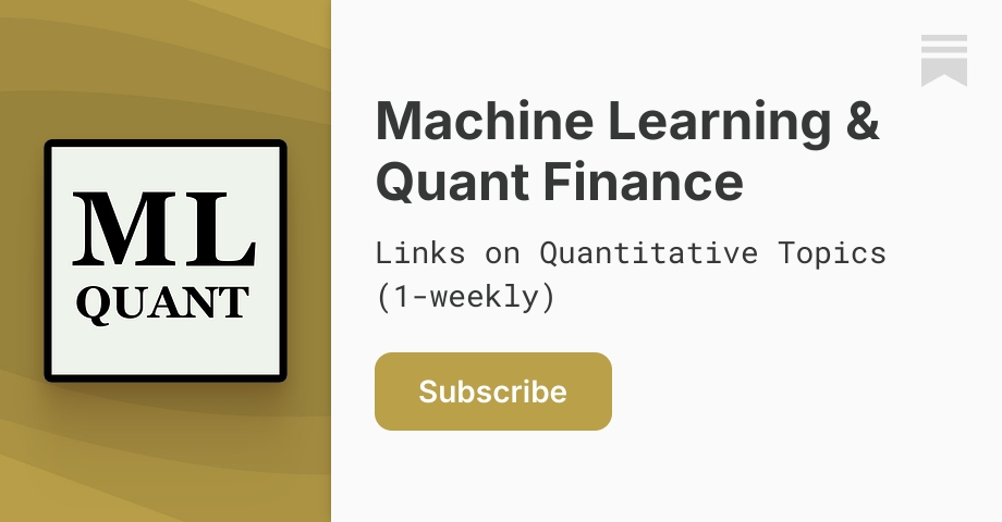 Machine Learning & Quant Finance | Dr. Derek Snow | Substack