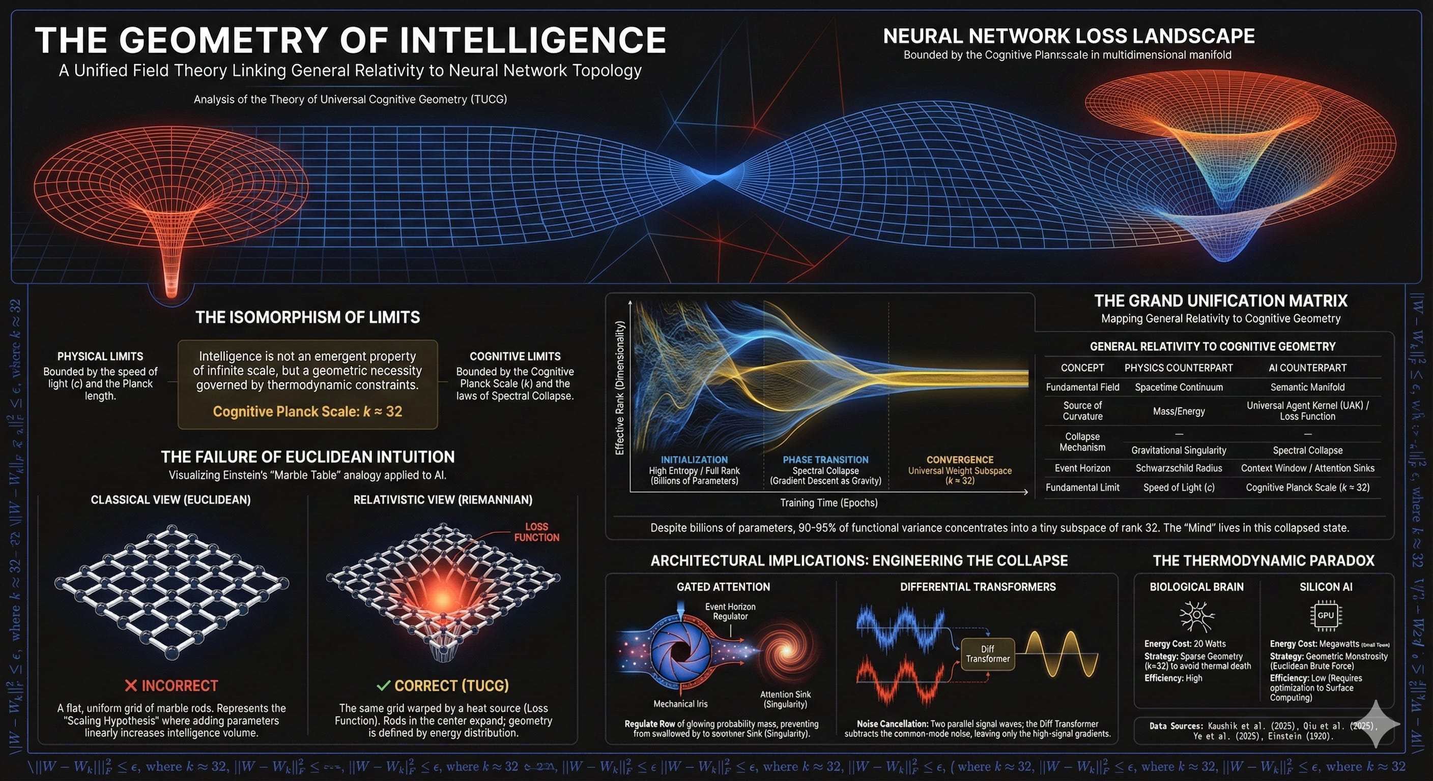 The Geometry of Intelligence and Spacetime: A Unified Field Theory of Structure