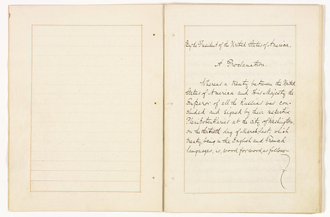 Documentele tranzacției dintre Imperiul Țarist și Statele Unite (sursa: Library of Congress)