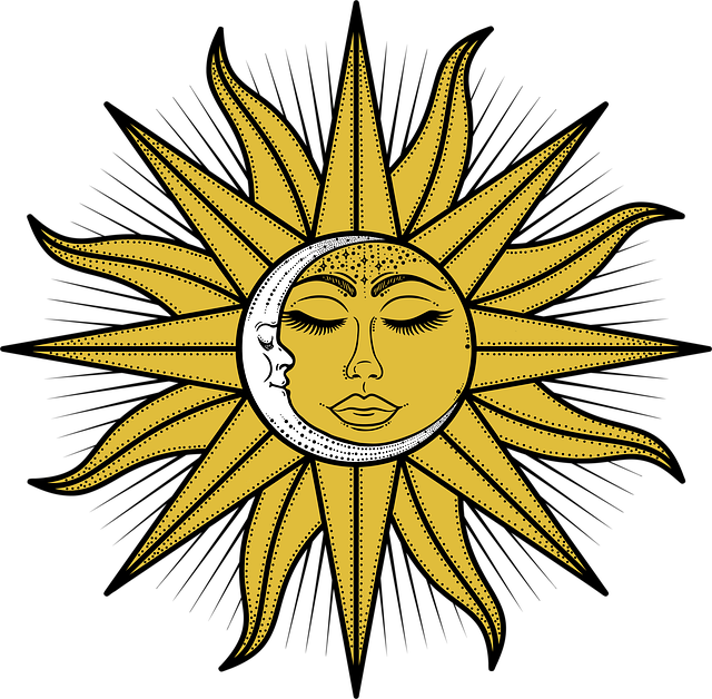 Free Sun Moon illustration and picture Free Sun Moon illustration and picture