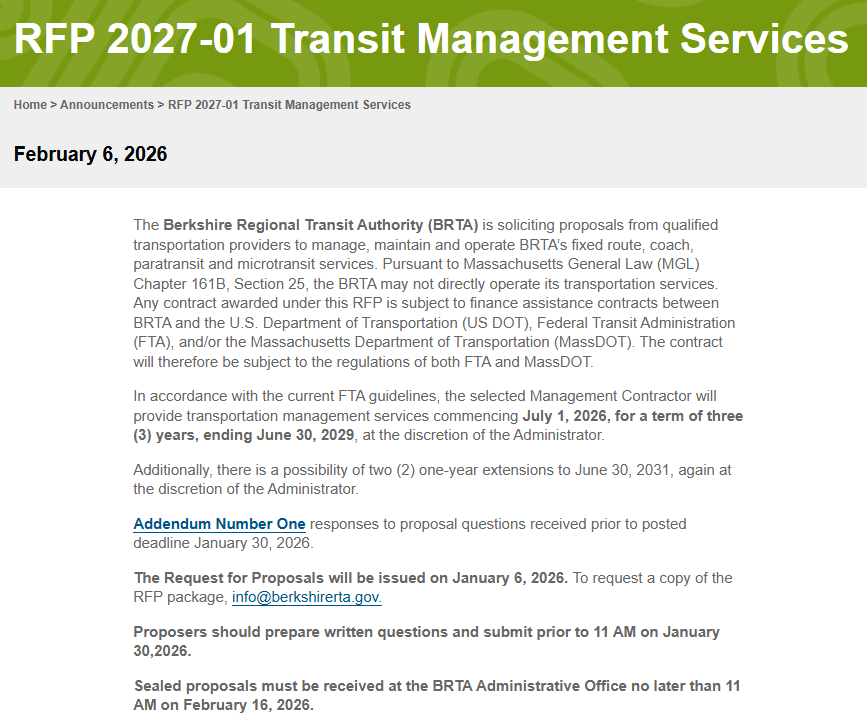What is going on at the BRTA? - by Karen Christensen