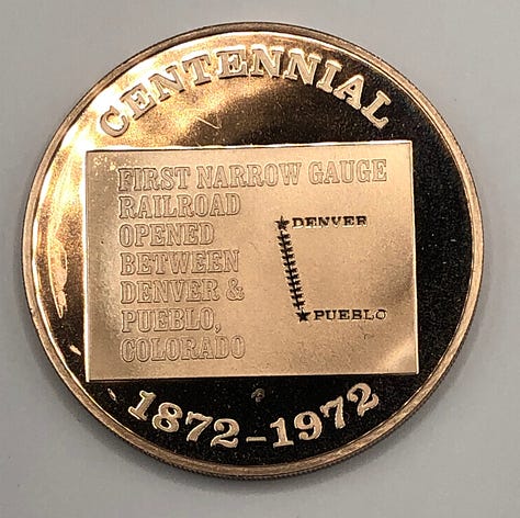 denver and rio grande narrow-gauge railroad medal photos