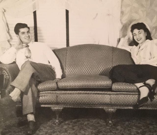 A young grandmom and grandpop