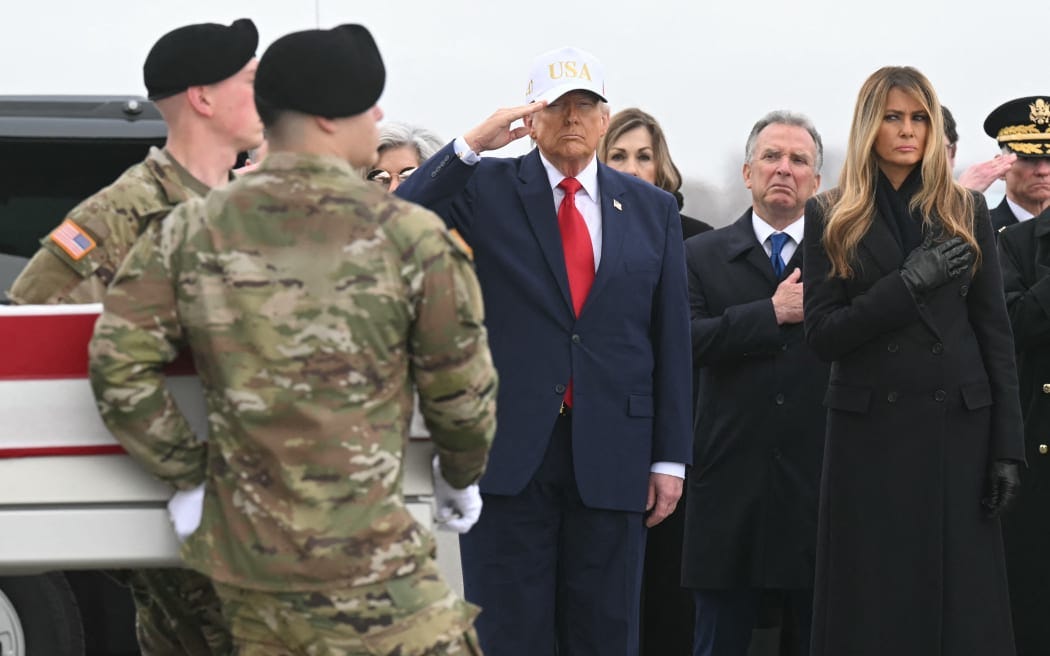 Trump attends return ceremony of first US troops killed in Iran war | RNZ News Trump attends return ceremony of first US troops killed in Iran war | RNZ News