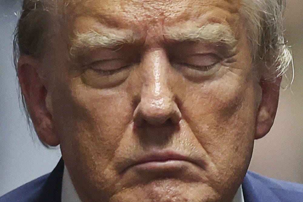 Donald Trump asleep