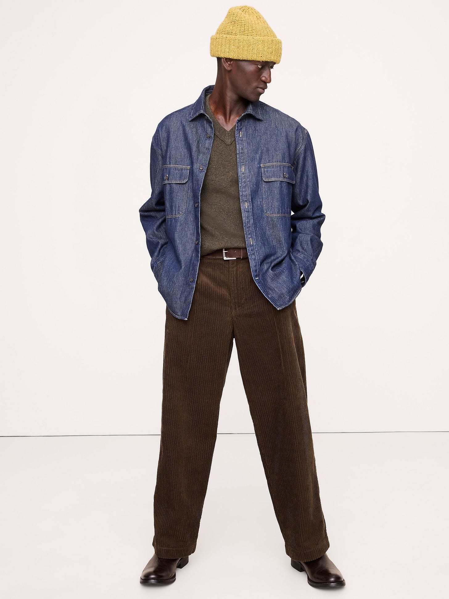 Image number 1 showing, Loose Pleated Corduroy Pant Image number 1 showing, Loose Pleated Corduroy Pant