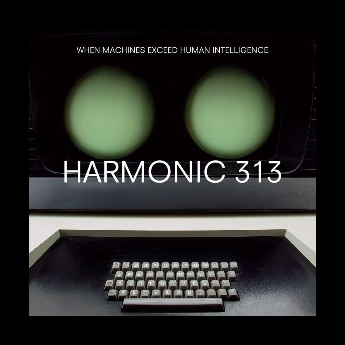 Cover art of the album "When Humans Exceed Human Intelligence" by Harmonic 313, a pseudonym of producer Mark Pritchard.