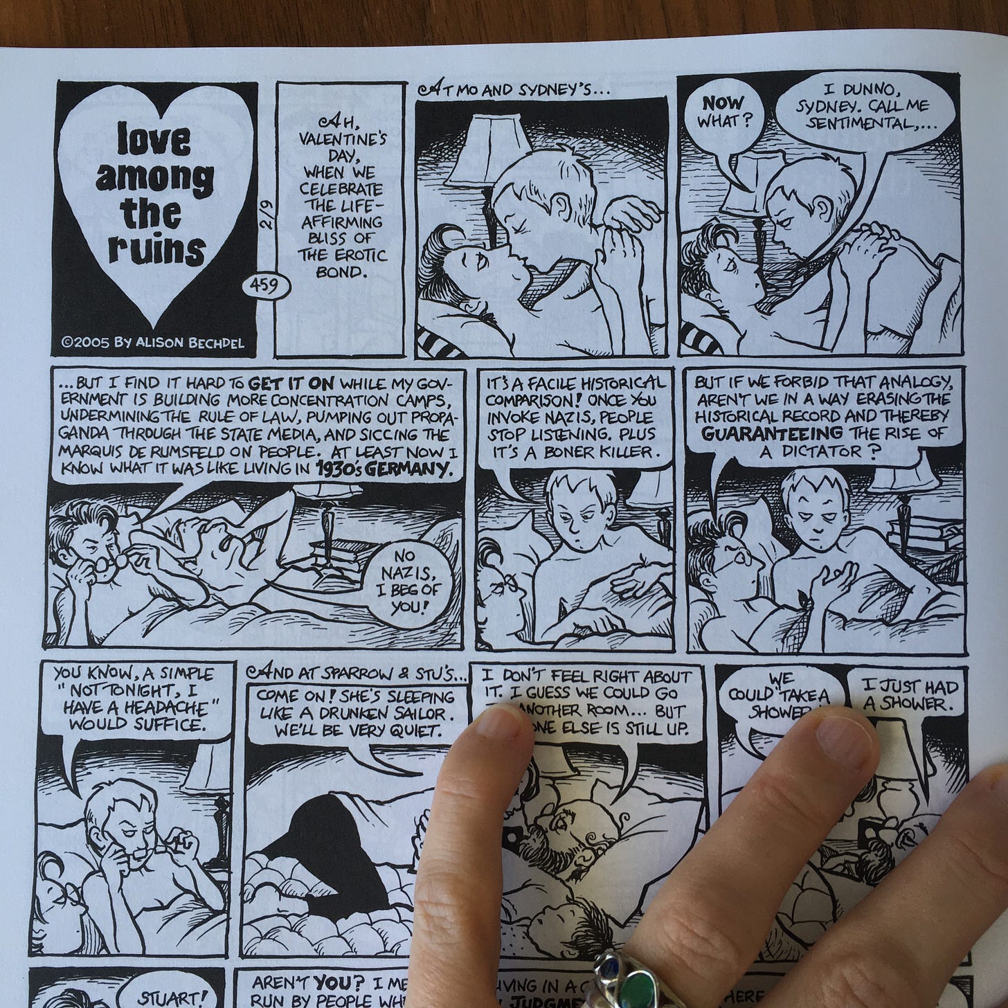 2005 DTWOF Strip featuring Mo Really Not Being in the Mood given the police state of America.