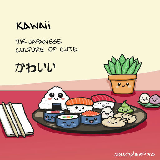 Adorables Dessins : Sushi et Cactus Kawaii