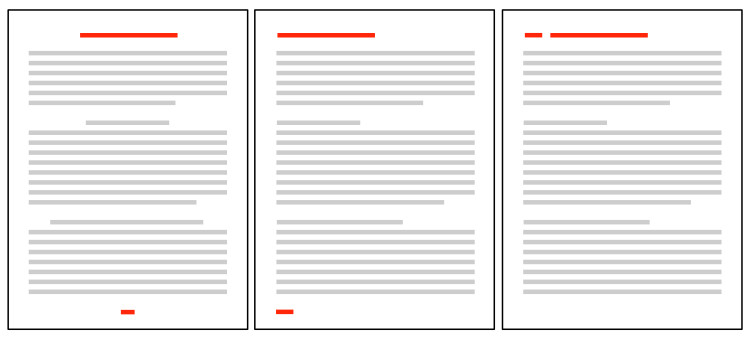 Match RH, RF, and folio placement to your overall book design.