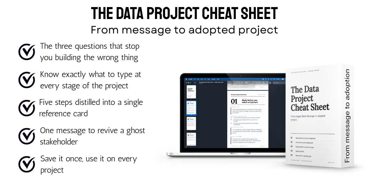 The data project cheat sheet