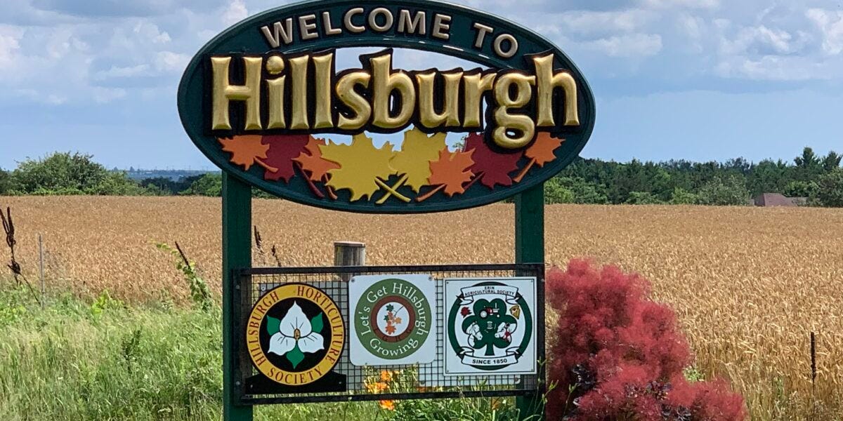 The Town of Hillsburgh is where one of the wells is located. The Town of Hillsburgh is where one of the wells is located.