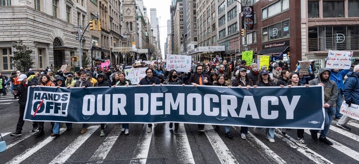Nationwide "Hands Off" protests against Trump in photos