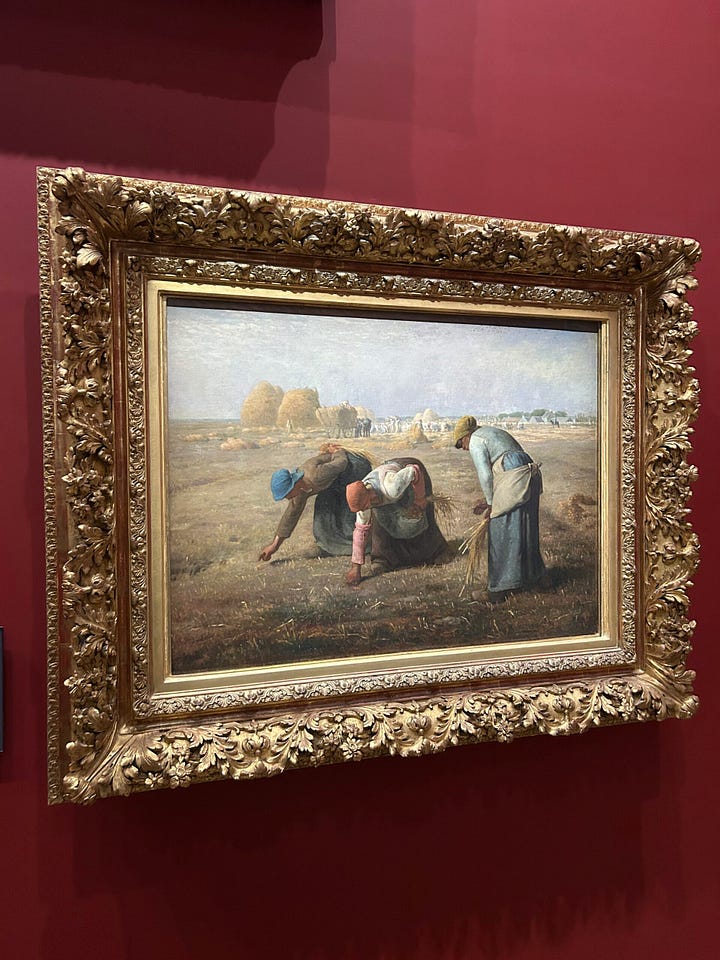 the gleaners - millet and nymphéas bleus (water lillies) - claude monet