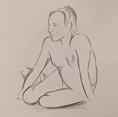 life model sketches in cardiff life drawing