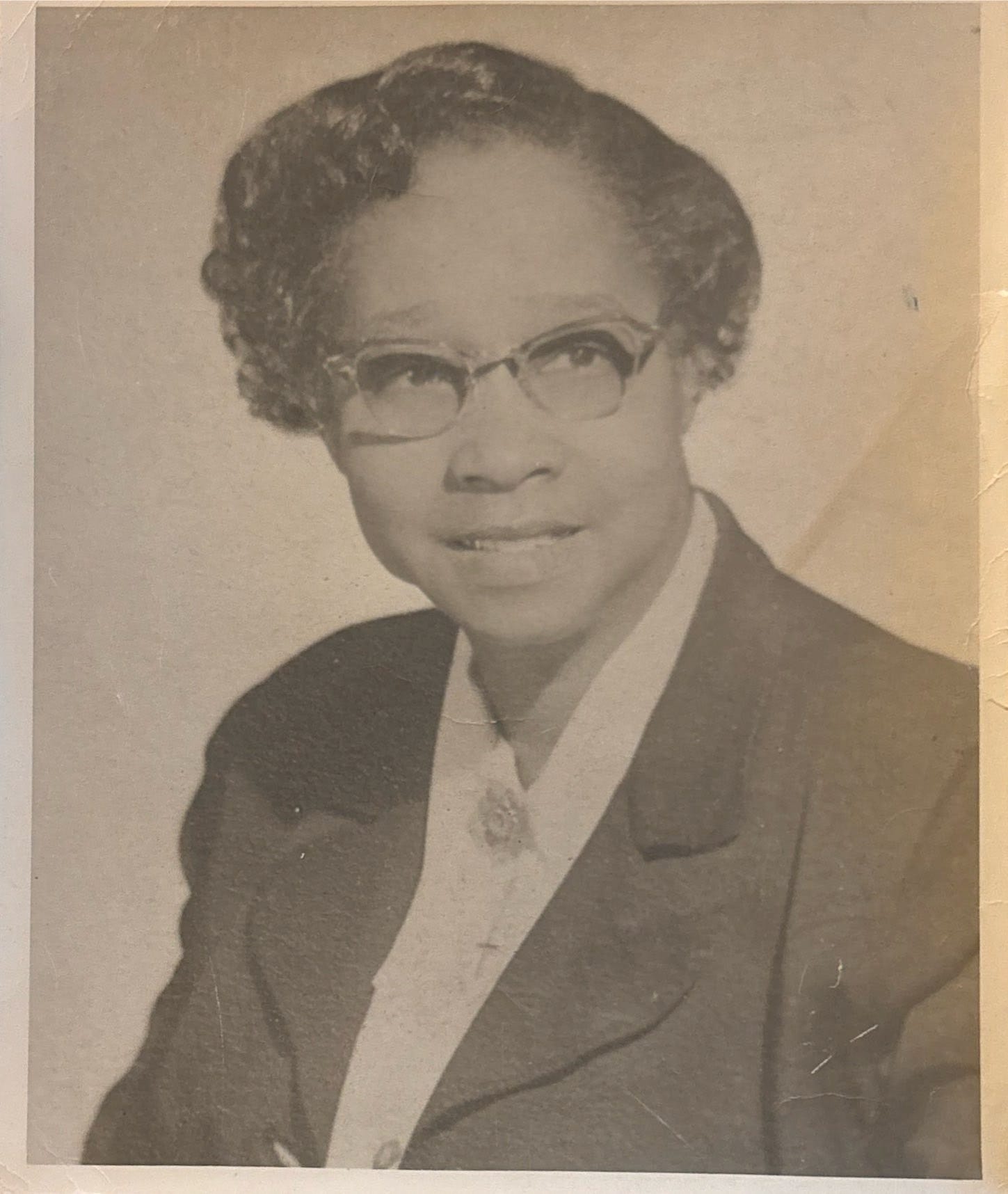 A scanned black-and-white photograph of Mary Pinkard