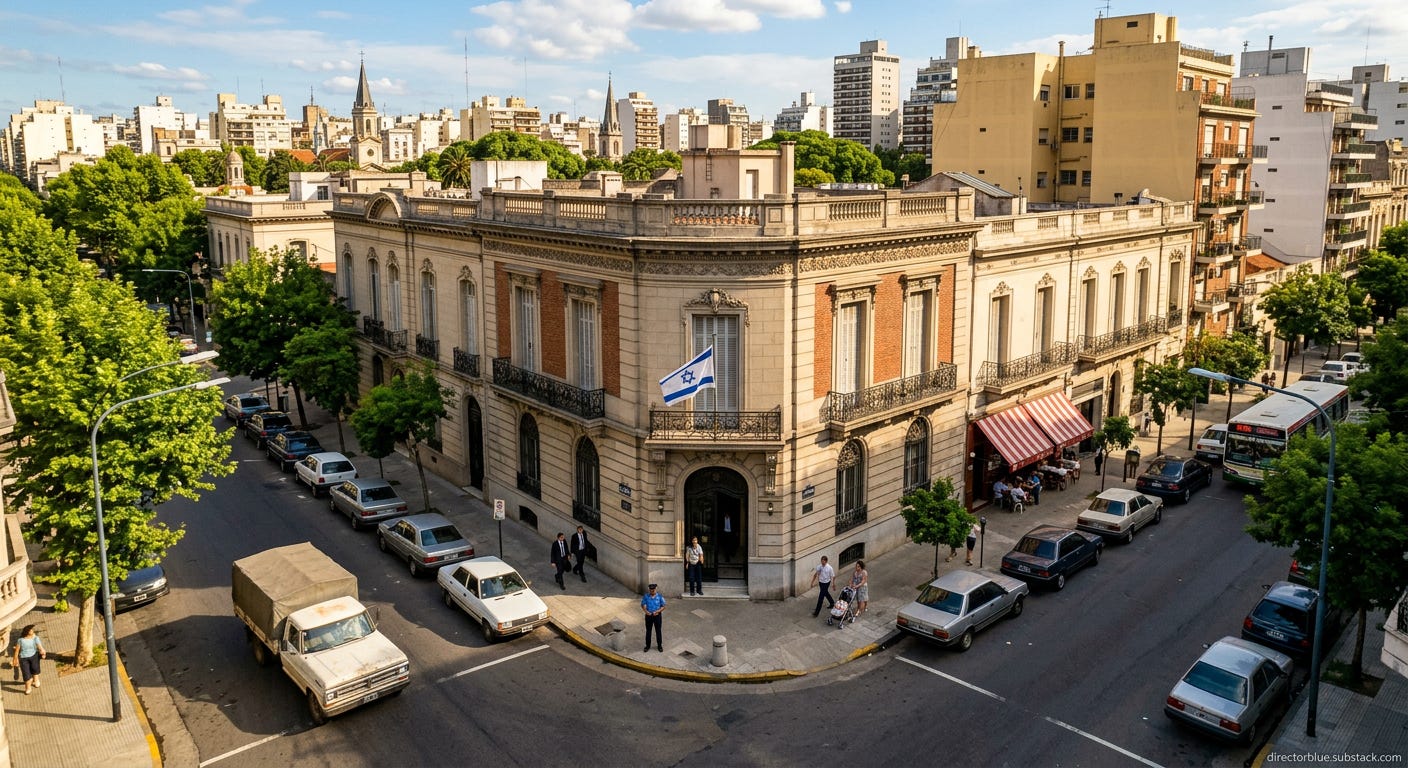 wonderful - same series new image please - Photorealistic aerial photograph 169 aspect ratio taken from a drone hovering approximately 140 feet above and at a three-quarter angle looking down onto the intersection of Arroyo and Suipacha stre_image_1 wonderful - same series new image please - Photorealistic aerial photograph 169 aspect ratio taken from a drone hovering approximately 140 feet above and at a three-quarter angle looking down onto the intersection of Arroyo and Suipacha stre_image_1