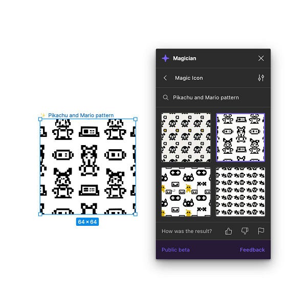 Pikachu and Mario pattern