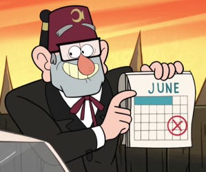 gravity falls calendar 1