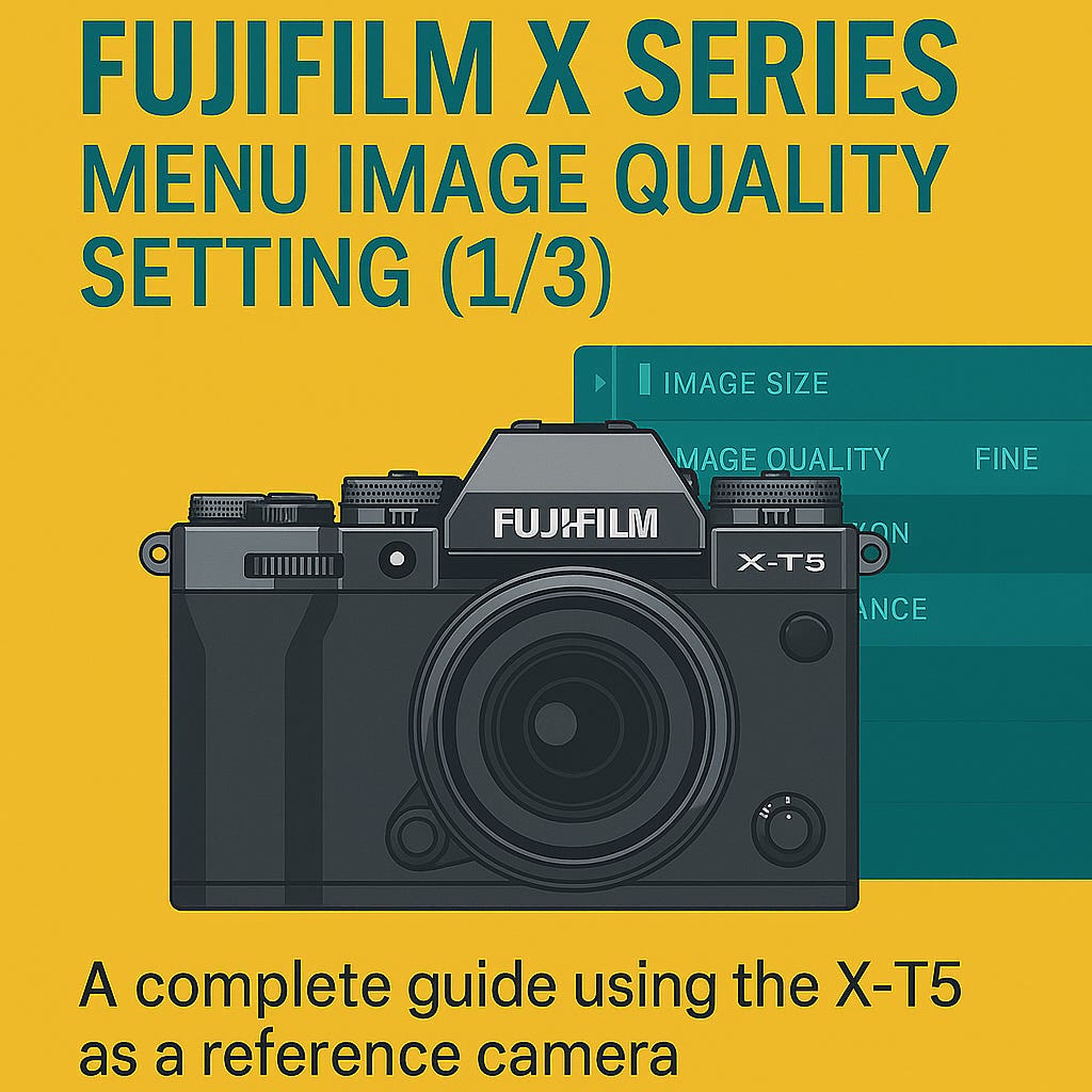 Fujifilm X Series X-T5 Fuji: Understanding Still Menu Image