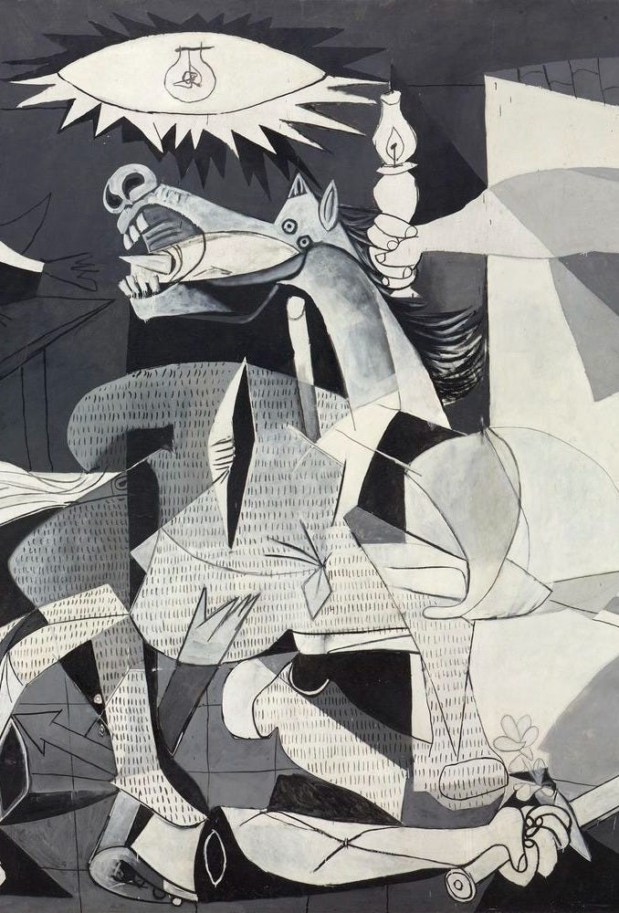 Guernica horse and lamp detail Guernica horse and lamp detail