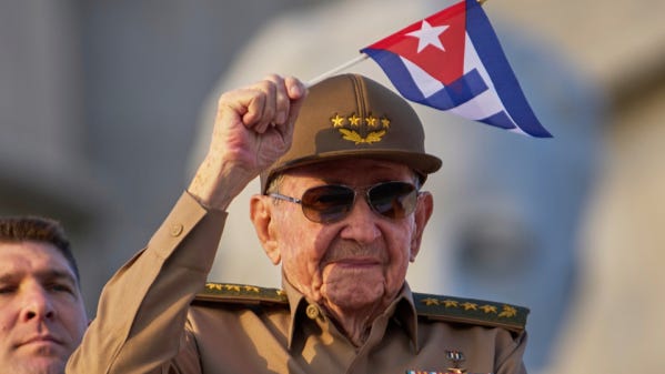 Former Cuban President Raul Castro looks at the Cuban flag during his speech at the event celebrating the 65th anniversary of the triumph of the revolution in Santiago, Cuba, Jan. 1, 2024. (AP Photo/Ismael Francisco, File) Former Cuban President Raul Castro looks at the Cuban flag during his speech at the event celebrating the 65th anniversary of the triumph of the revolution in Santiago, Cuba, Jan. 1, 2024. (AP Photo/Ismael Francisco, File)