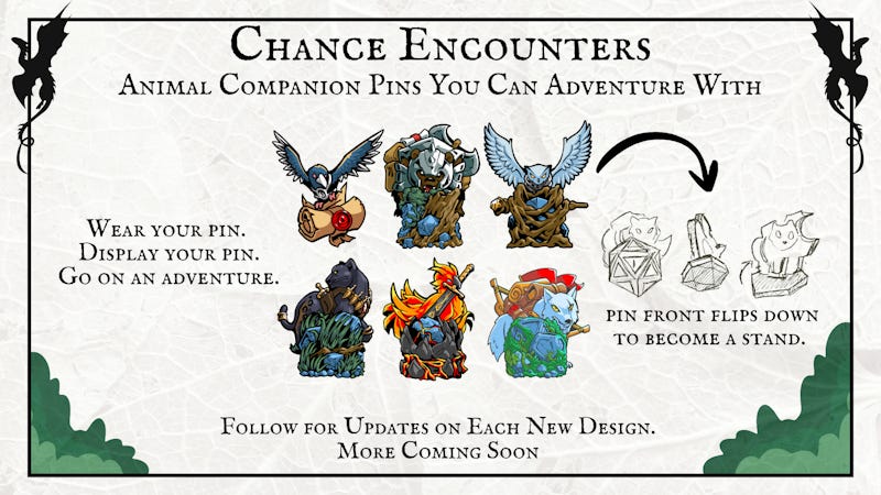 Get Ready for Animal Companion Enamel Pin Miniatures