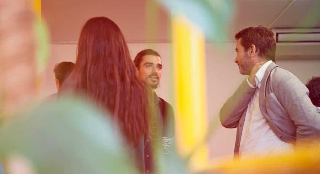 group of people gathering